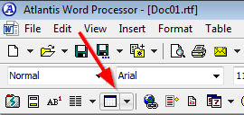 The 'Insert table' button