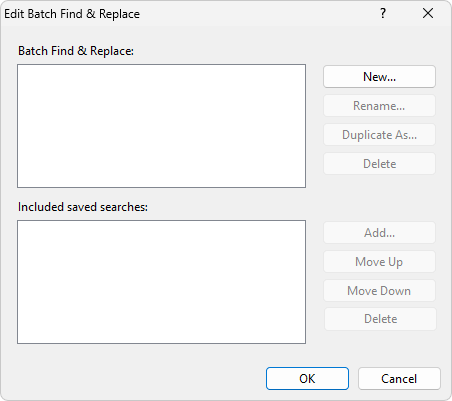 The 'Edit Batch Find & Replace' dialog