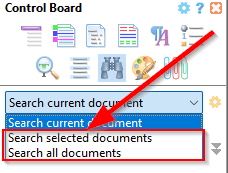 Choosing a search target