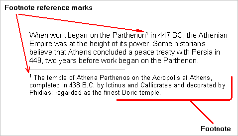 footnote referencing
