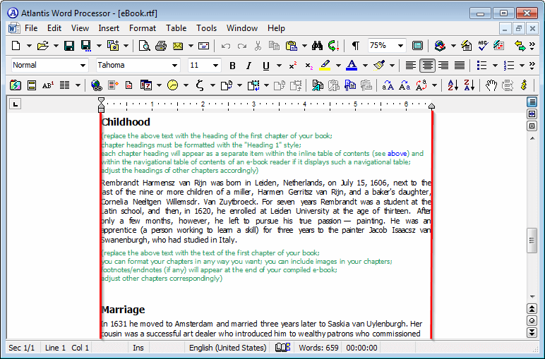 Draft view