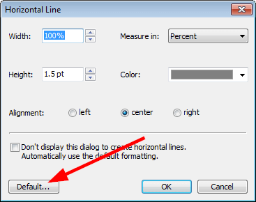 The 'Default...' button