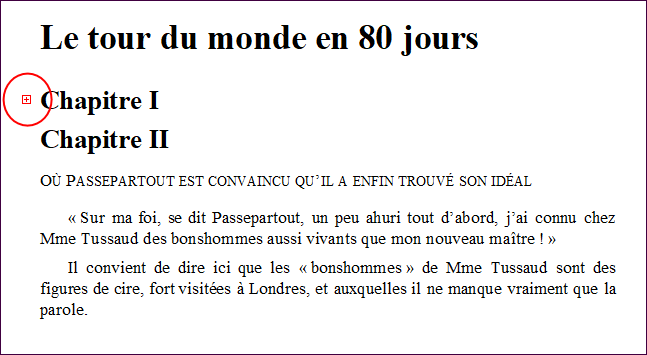 nouveau paragraphe de texte