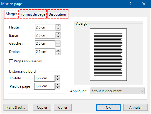 Cliquez sur l'image pour avoir des informations complètes sur les options de cette boîte de dialogue