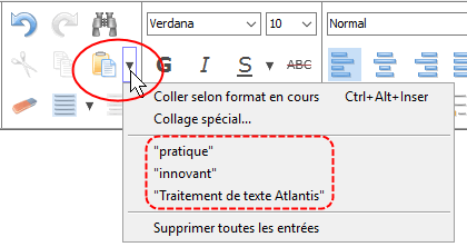 Coller (Ctrl+V)